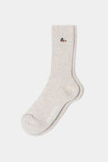 EDMMOND - DUCK SOCKS - PLAIN LIGHT GREY MELANGE