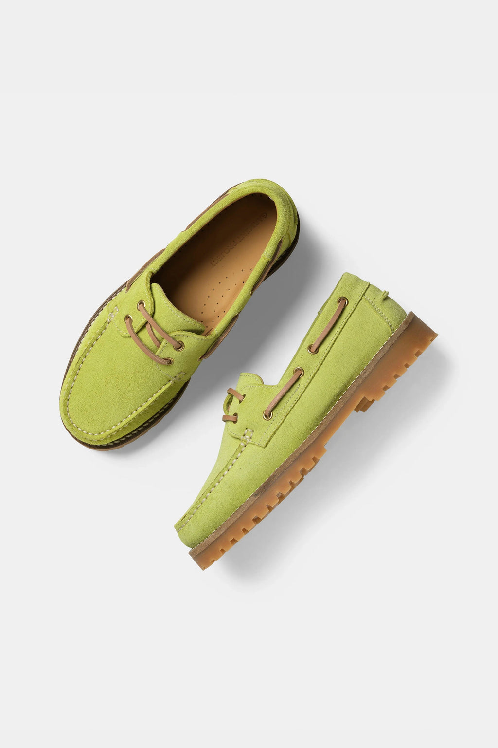GARMENT PROJECT - OLLIE BOAT SHOE - ACID YELLOW SUEDE - WOMAN