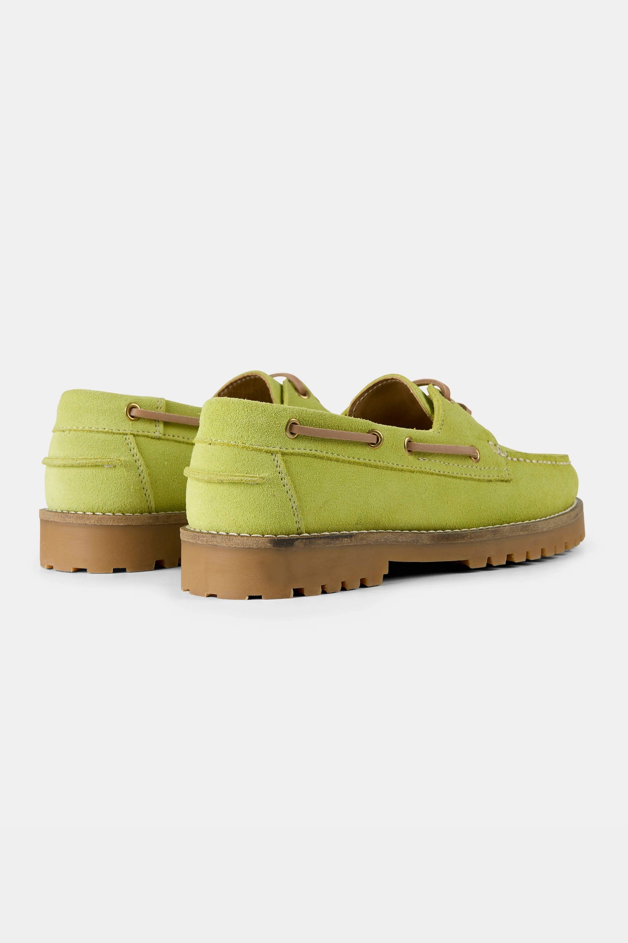 GARMENT PROJECT - OLLIE BOAT SHOE - ACID YELLOW SUEDE - WOMAN