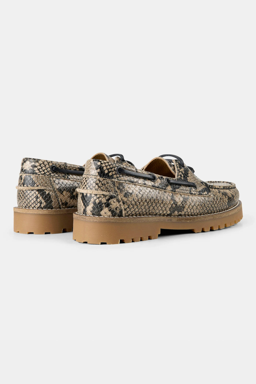GARMENT PROJECT - OLLIE BOAT SHOE - EARTH SNAKE LEATHER - WOMAN