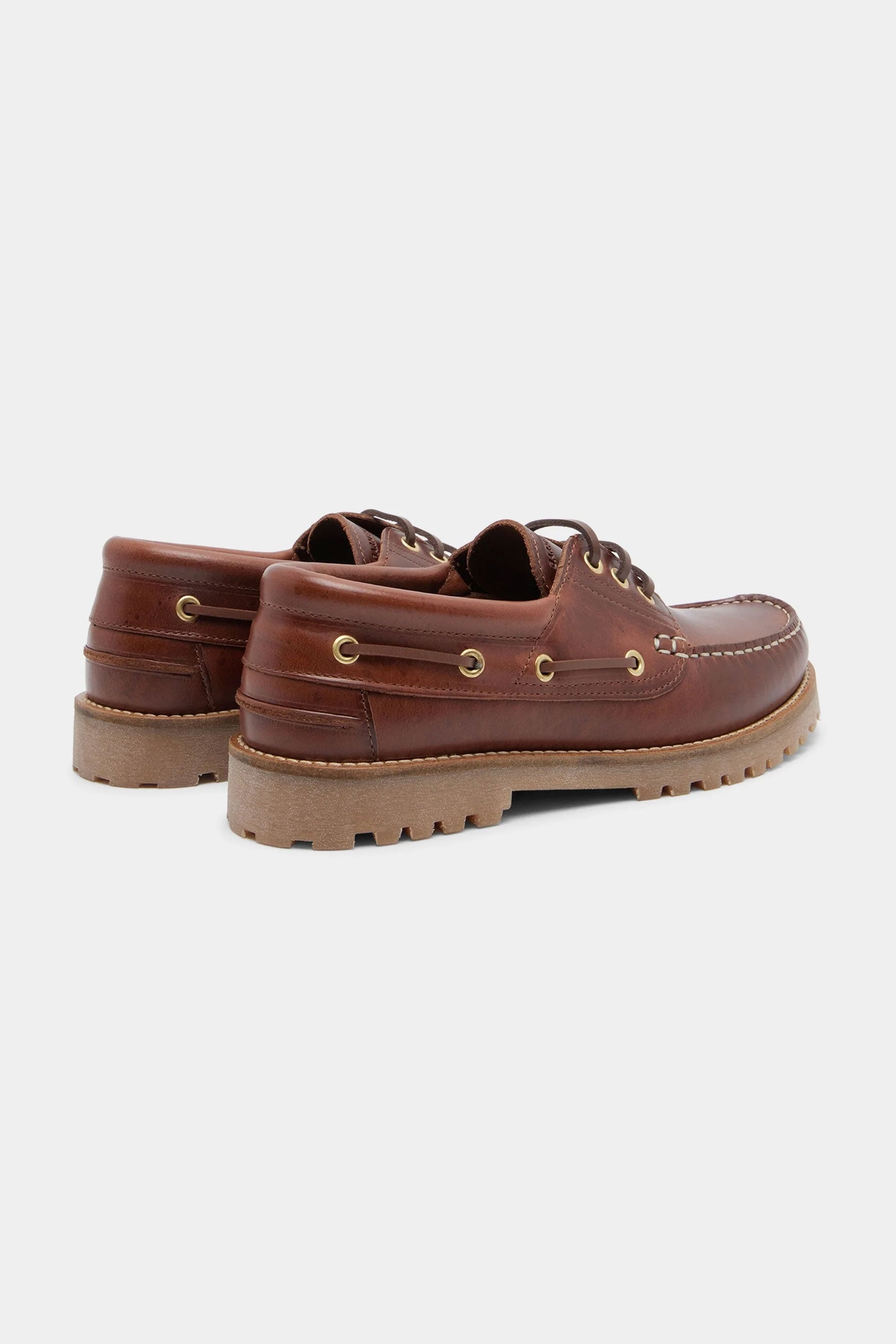 GARMENT PROJECT - OLLIE BOAT SHOE - BROWN LEATHER - MAN