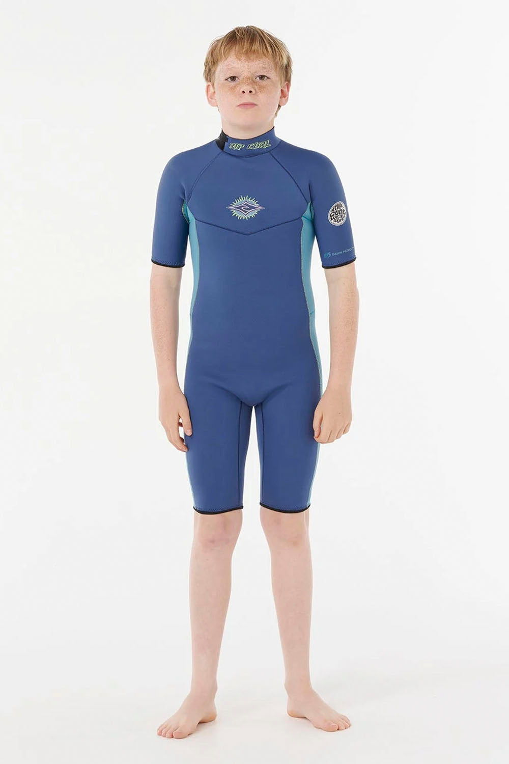 RIP CURL - DAWN PATROL - 2MM - BACK ZIP - LIGHT NAVY - KIDS