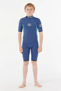 RIP CURL - DAWN PATROL - 2MM - BACK ZIP - LIGHT NAVY - KIDS