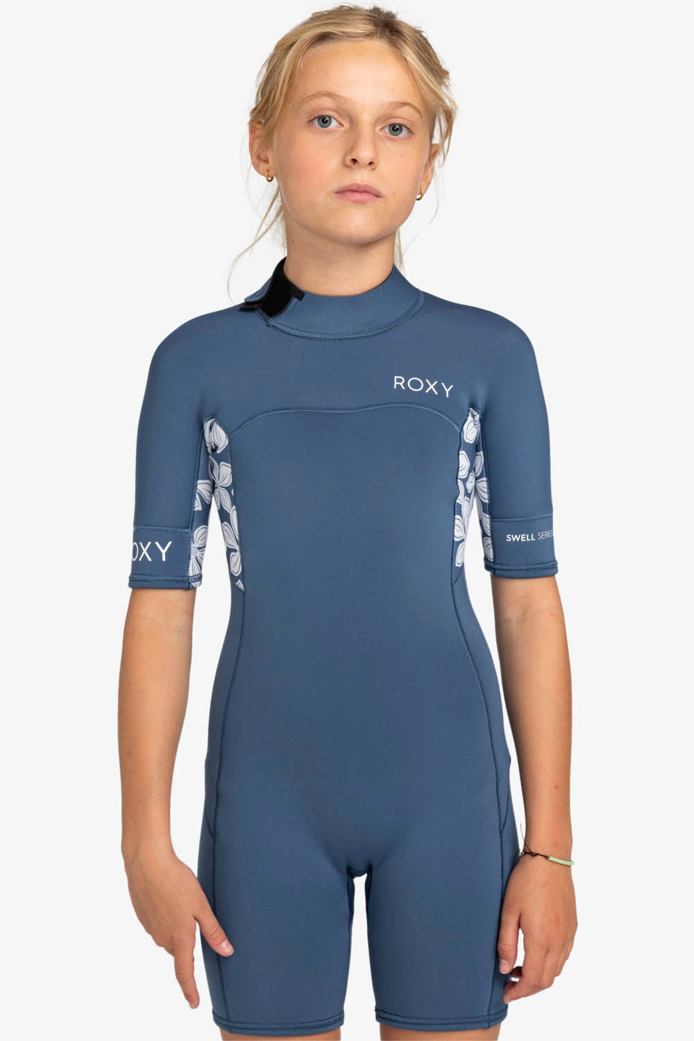ROXY - SWELL SERIES - 2/2MM - BACK ZIP - WILD WIND DRIFTER FLORAL - GIRL