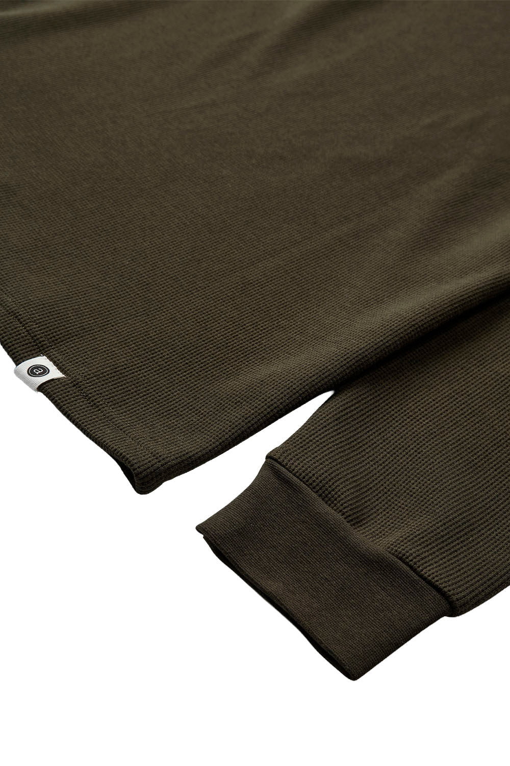 ANERKJENDT - AKKIKKI WAFFLE LONG SLEEVE TEE - FOREST NIGHT