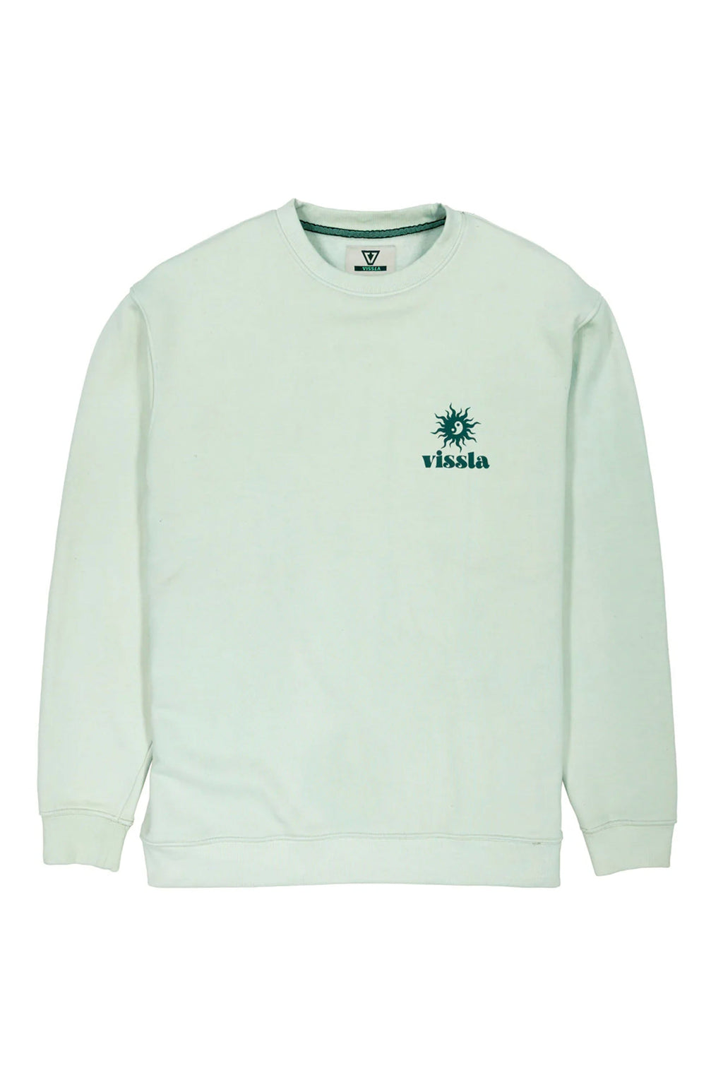 VISSLA - BRIGHT IDEAS ECO FLEECE CREWNECK - AGAVE