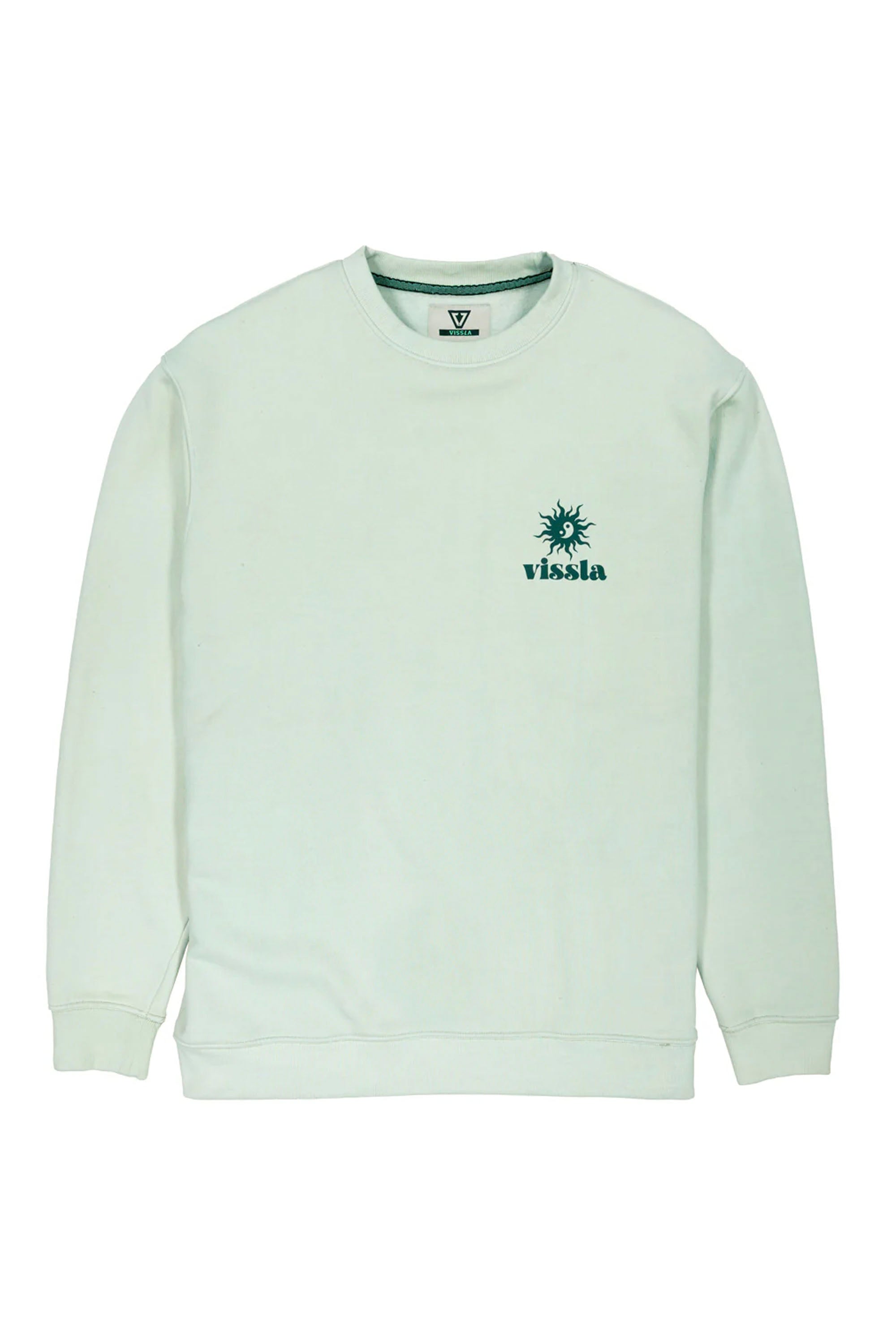 VISSLA - BRIGHT IDEAS ECO FLEECE CREWNECK - AGAVE