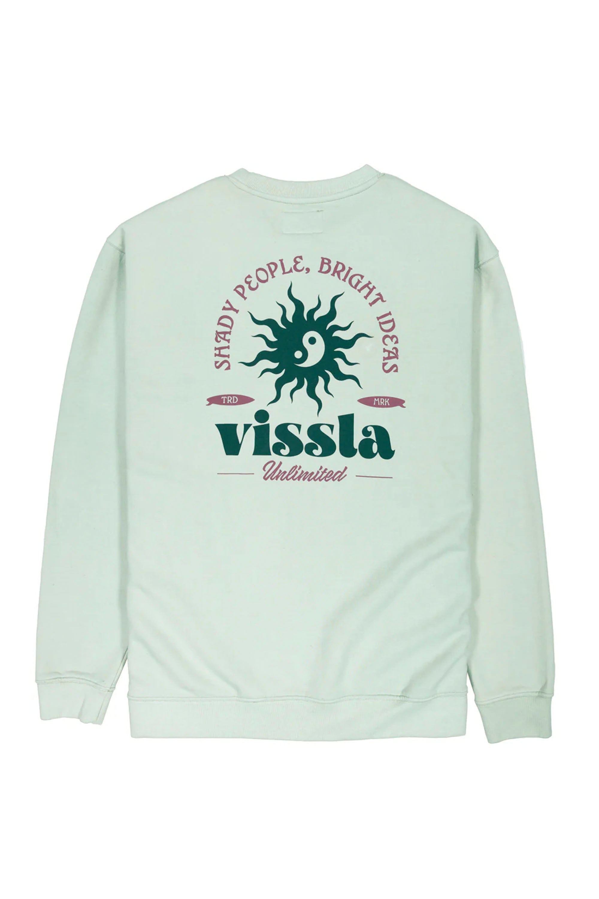 VISSLA - BRIGHT IDEAS ECO FLEECE CREWNECK - AGAVE