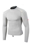 FLORENCE MARINE X - LONG SLEEVE RASHGUARD - SILVER - MAN