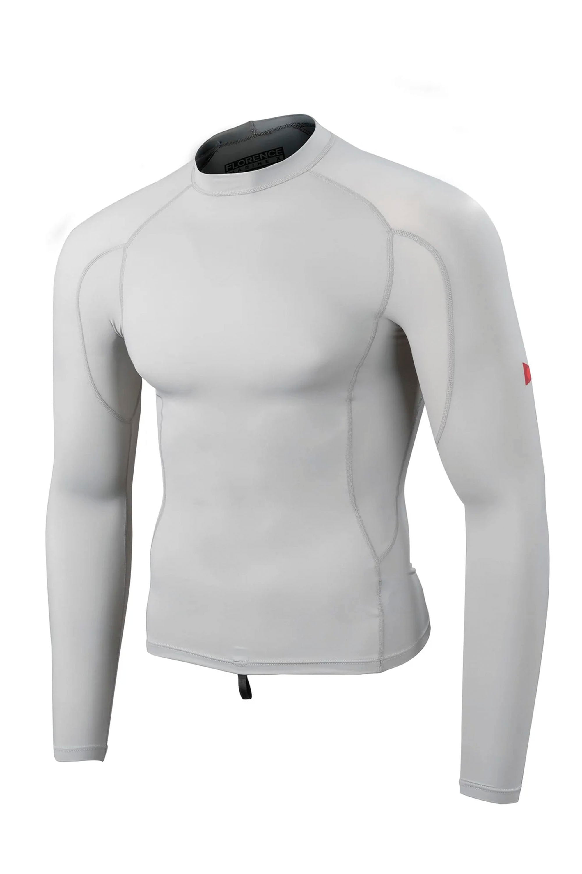 FLORENCE MARINE X - LONG SLEEVE RASHGUARD - SILVER - MAN