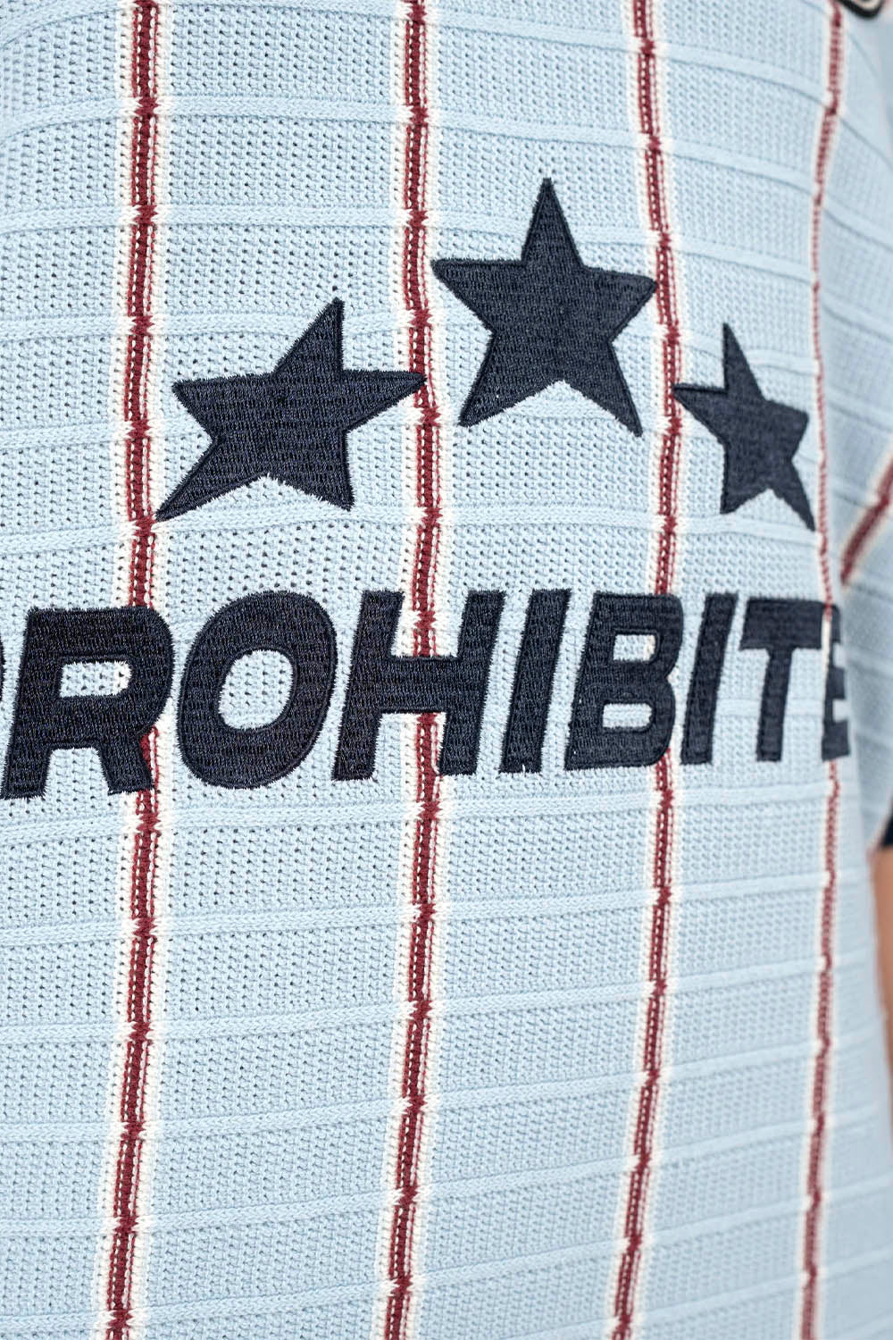 PROHIBITED - STARS KNIT TRIKOT - LIGHT BLUE