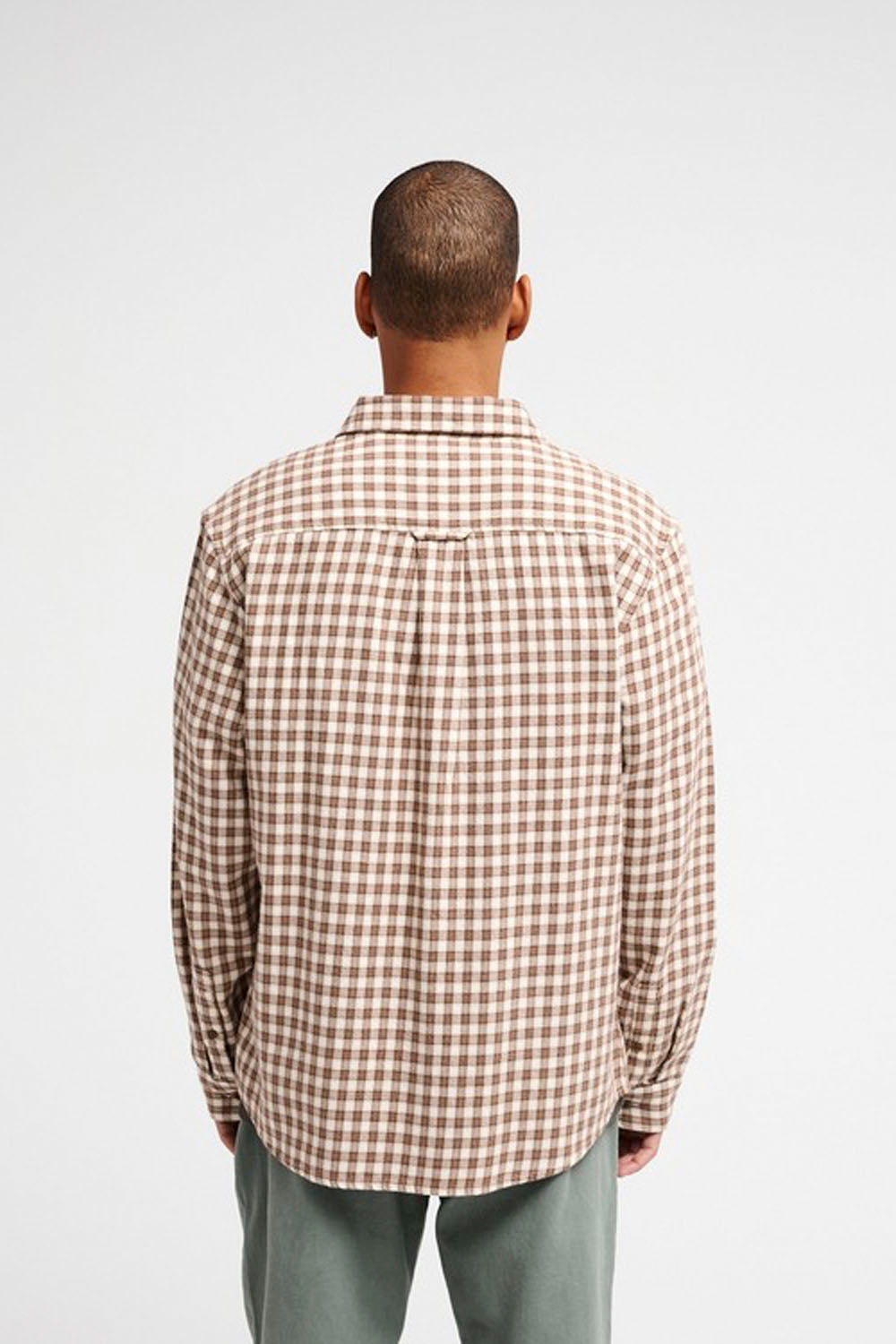 RVCA - HUGUES MICRO CHECKS SHIRT - BOMBAY BROWN