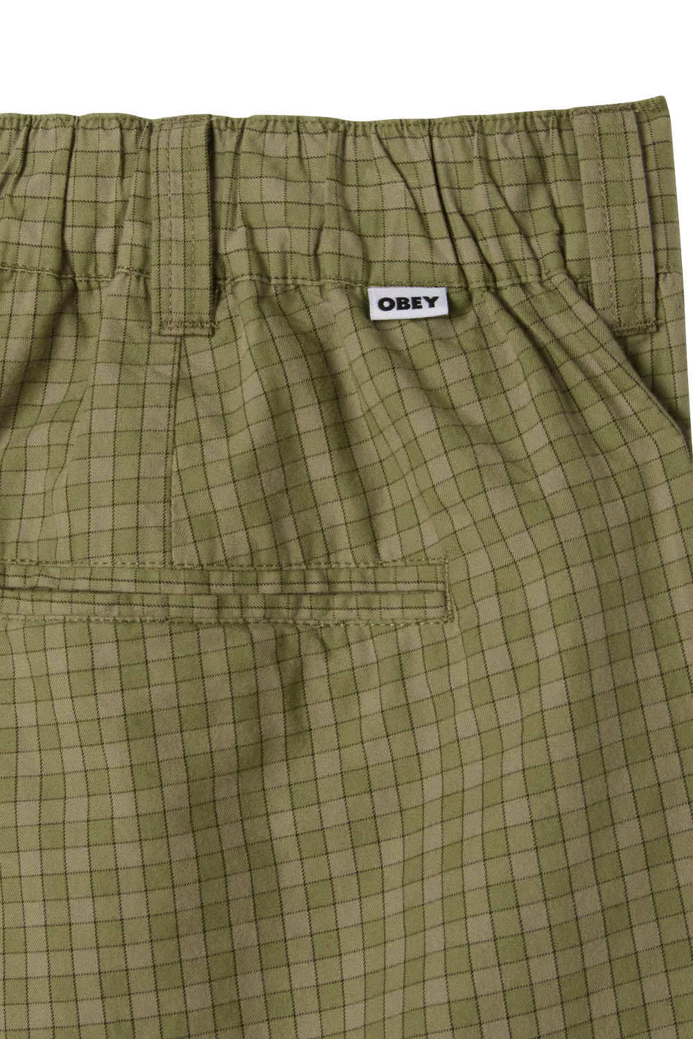 OBEY - COEN PLEATED PLAID SHORT