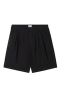 OBEY - FOSTER PLEATED LINEN SHORT - BLACK