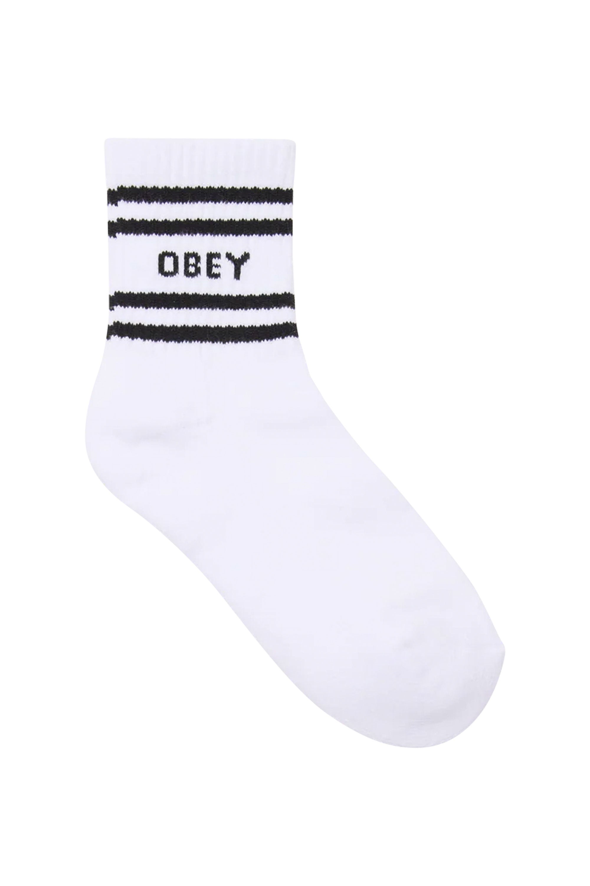 OBEY - COOP SOCK - WHITE/BLACK
