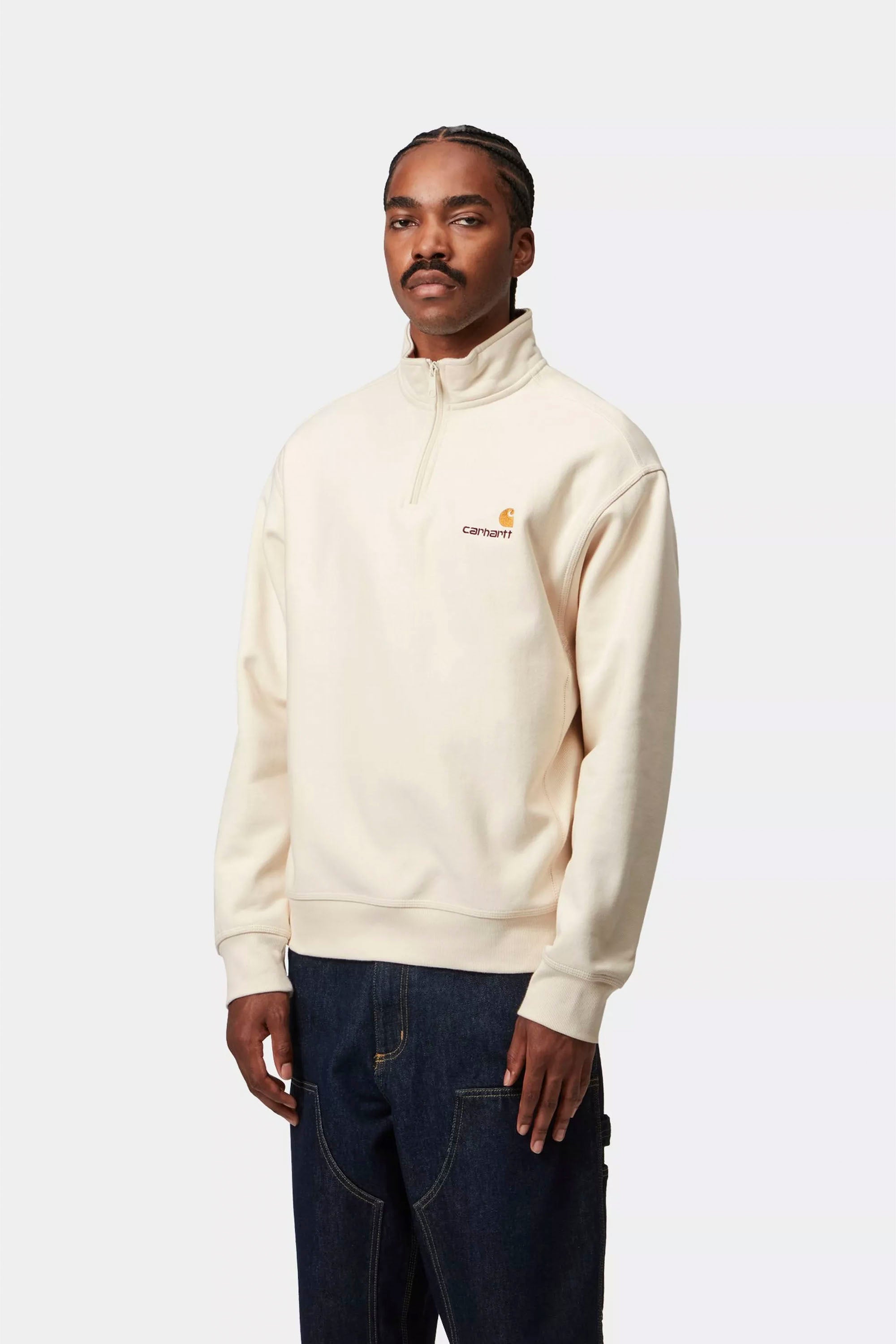 CARHARTT WIP - HALF ZIP AMERICAN SCRIPT SWEAT