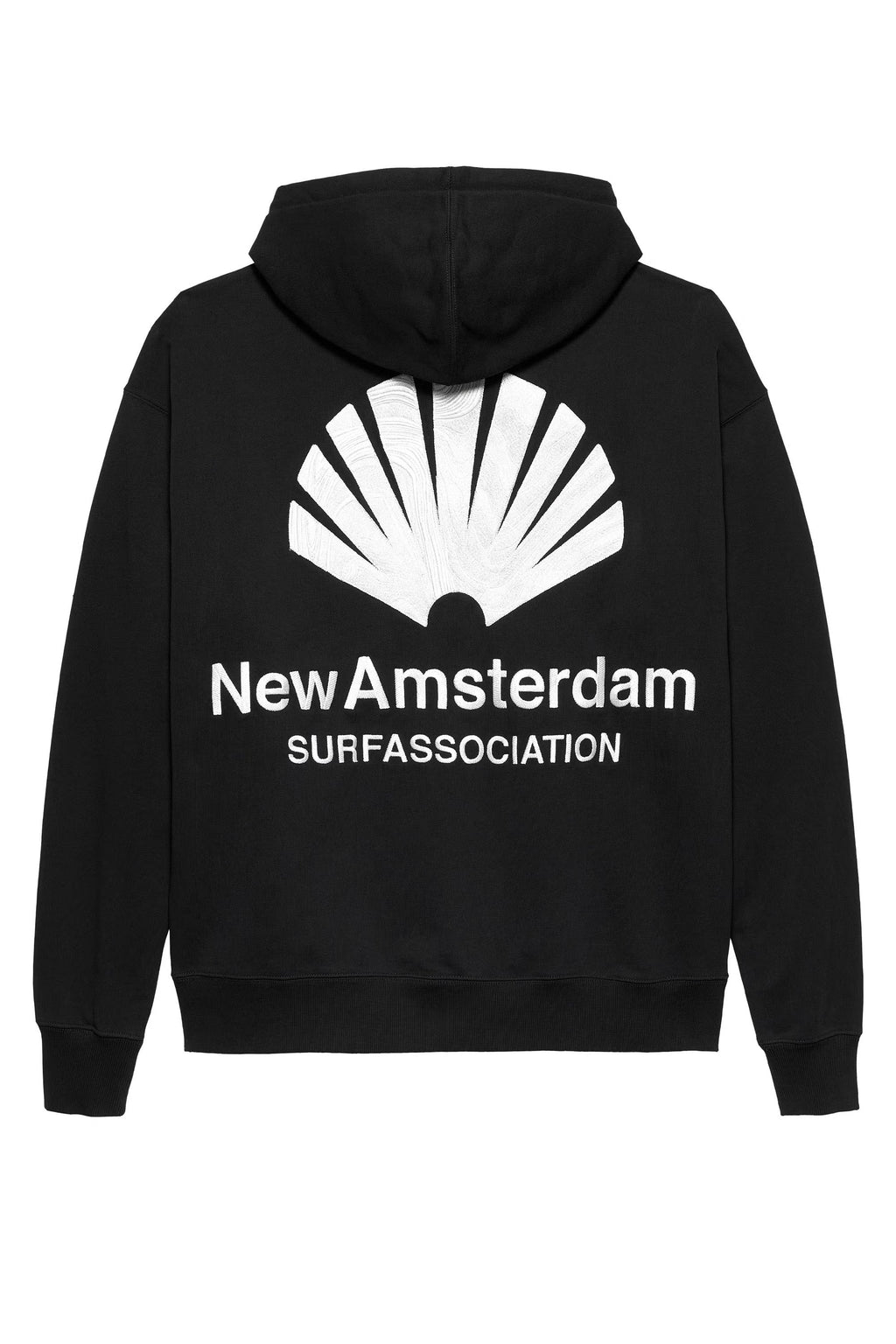 NEW AMSTERDAM SURF ASSOCIATION - LOGO HOODIE - BLACK/WHITE