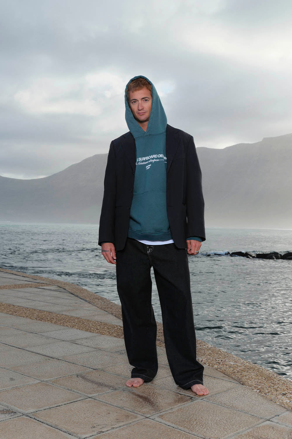 PUKAS - FIVE STARS HOODIE FLEECE - DARK GREEN