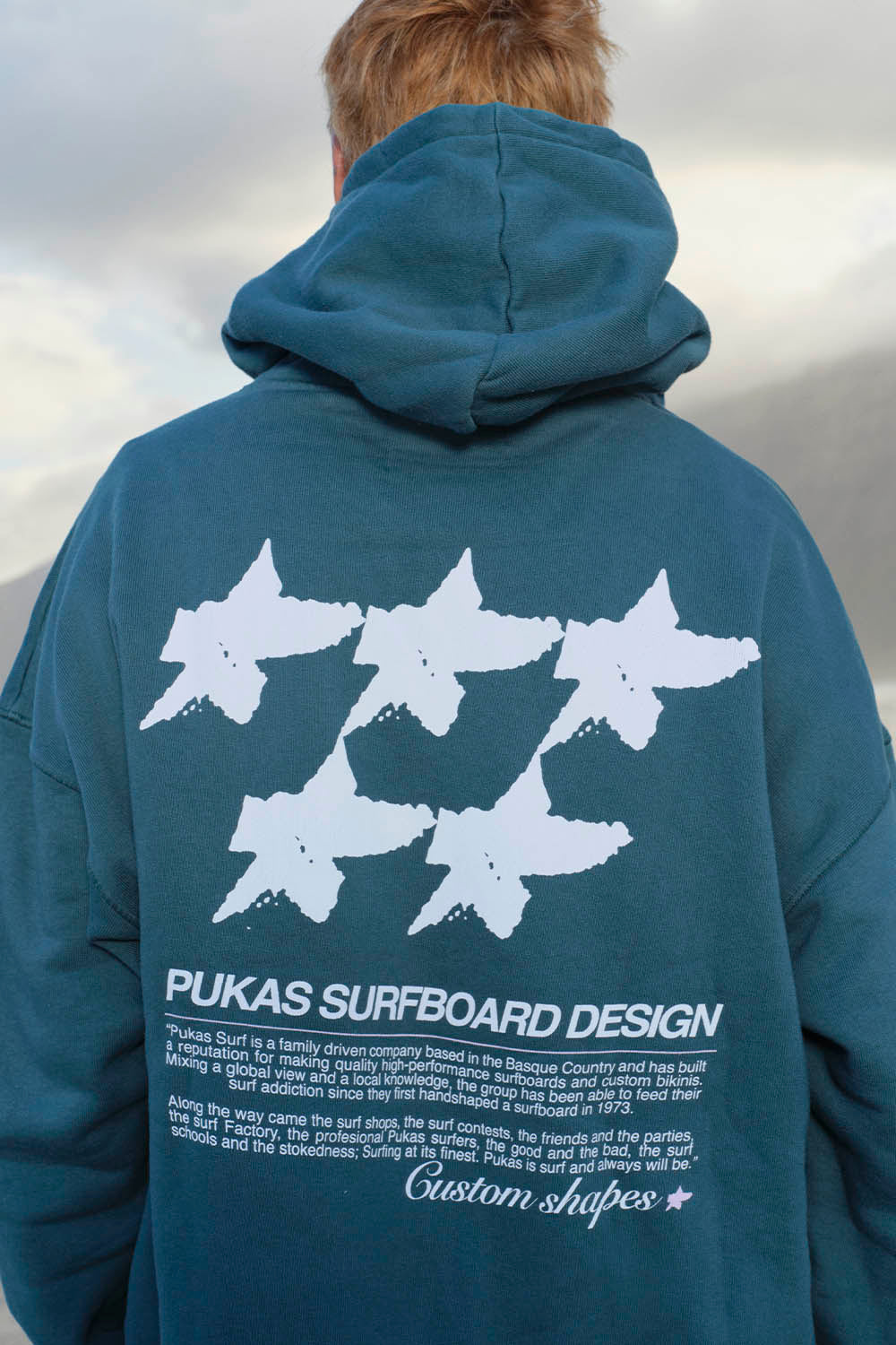 PUKAS - FIVE STARS HOODIE FLEECE - DARK GREEN