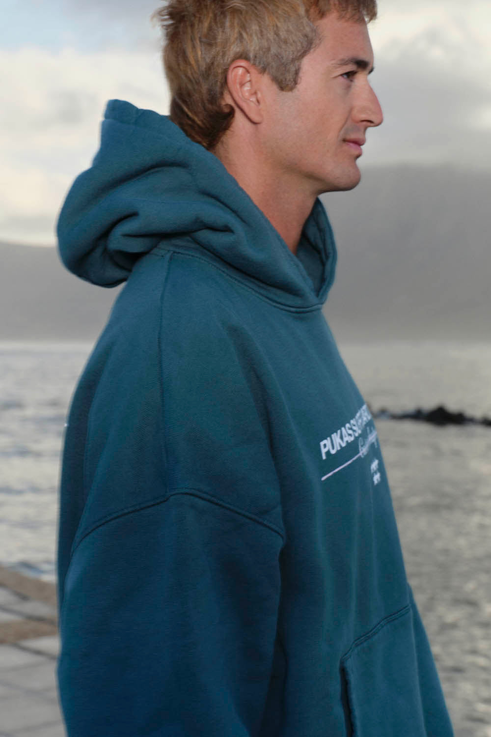 PUKAS - FIVE STARS HOODIE FLEECE - DARK GREEN