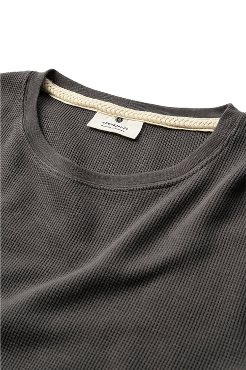 ANERKJENDT - AKKIKKI WAFFLE LONG SLEEVE TEE - MAGNET
