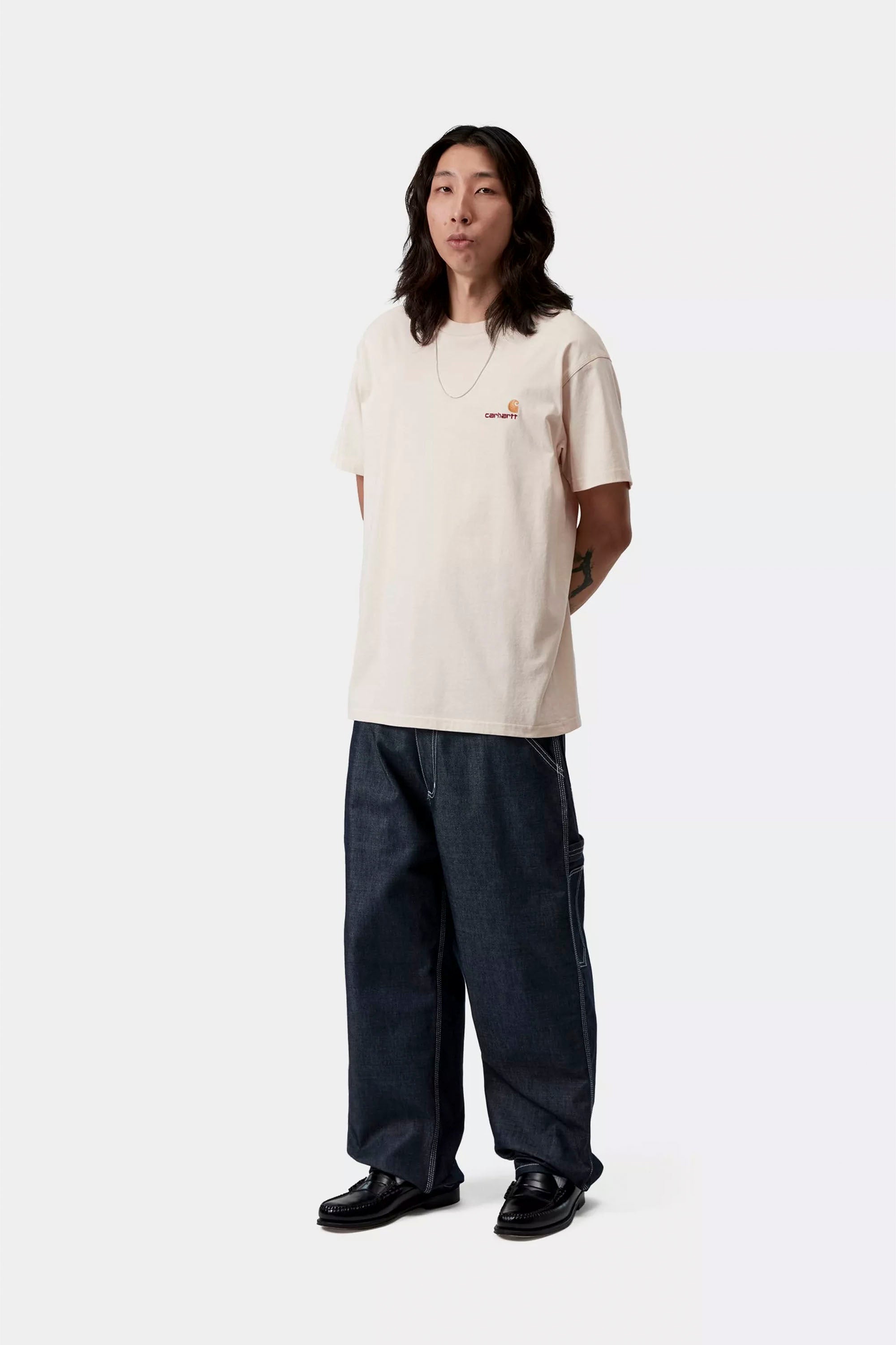 CARHARTT WIP - AMERICAN SCRIPT T-SHIRT - NATURAL