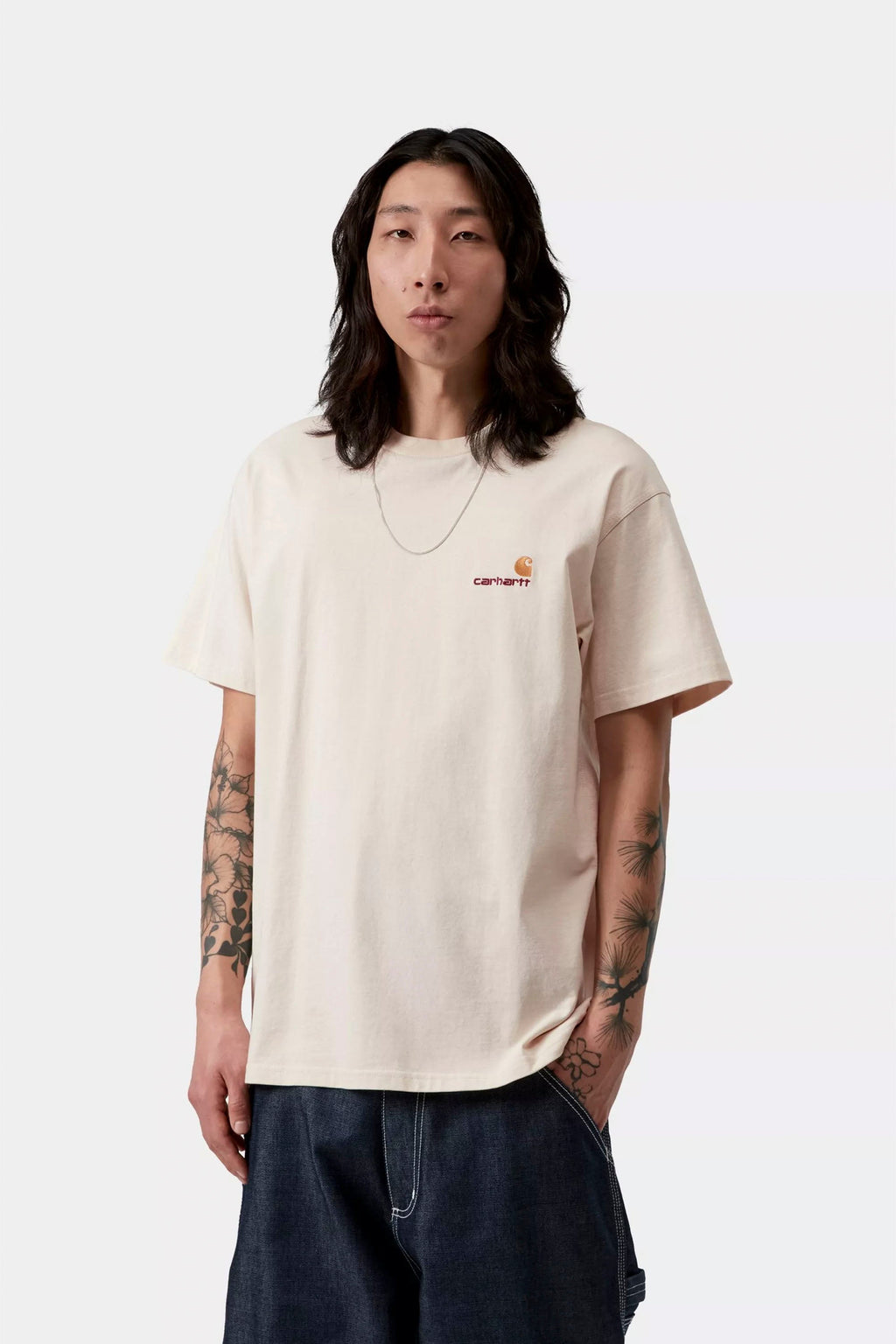 CARHARTT WIP - AMERICAN SCRIPT T-SHIRT - NATURAL