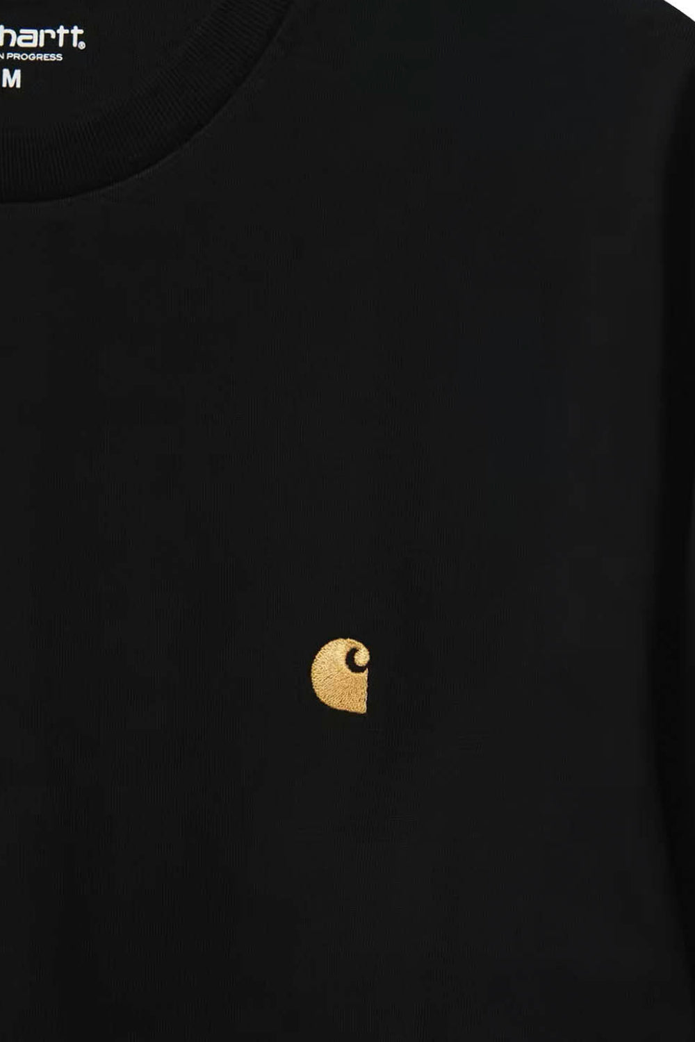 CARHARTT WIP - CHASE LONG SLEEVE T-SHIRT - BLACK