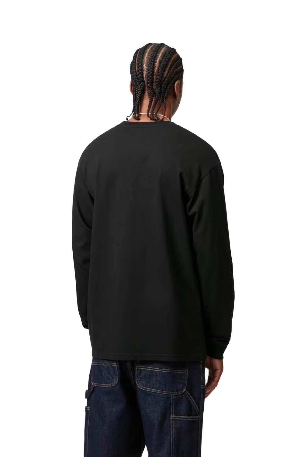 CARHARTT WIP - CHASE LONG SLEEVE T-SHIRT - BLACK