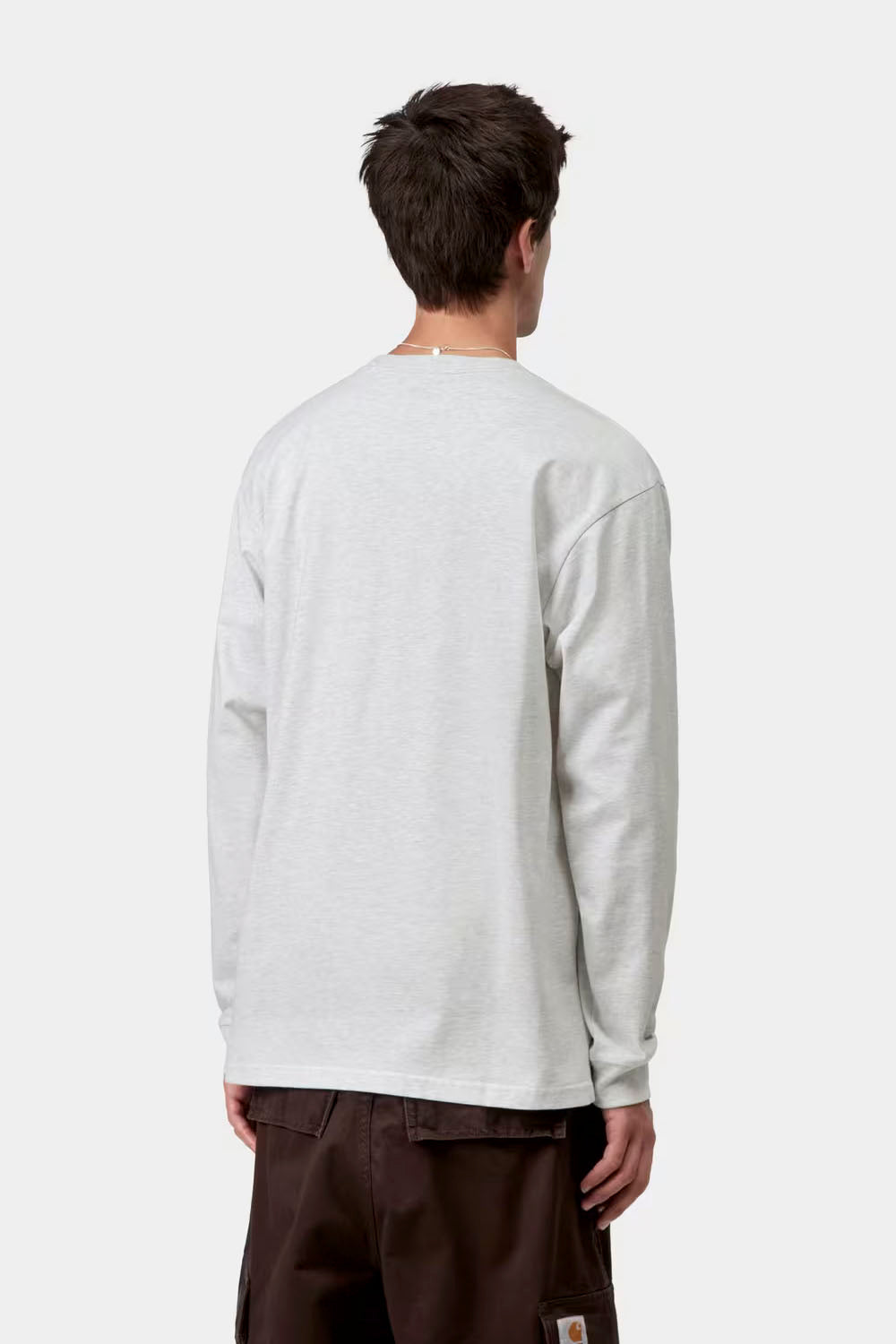 CARHARTT WIP - CHASE LONG SLEEVE T-SHIRT - ASH HEATHER