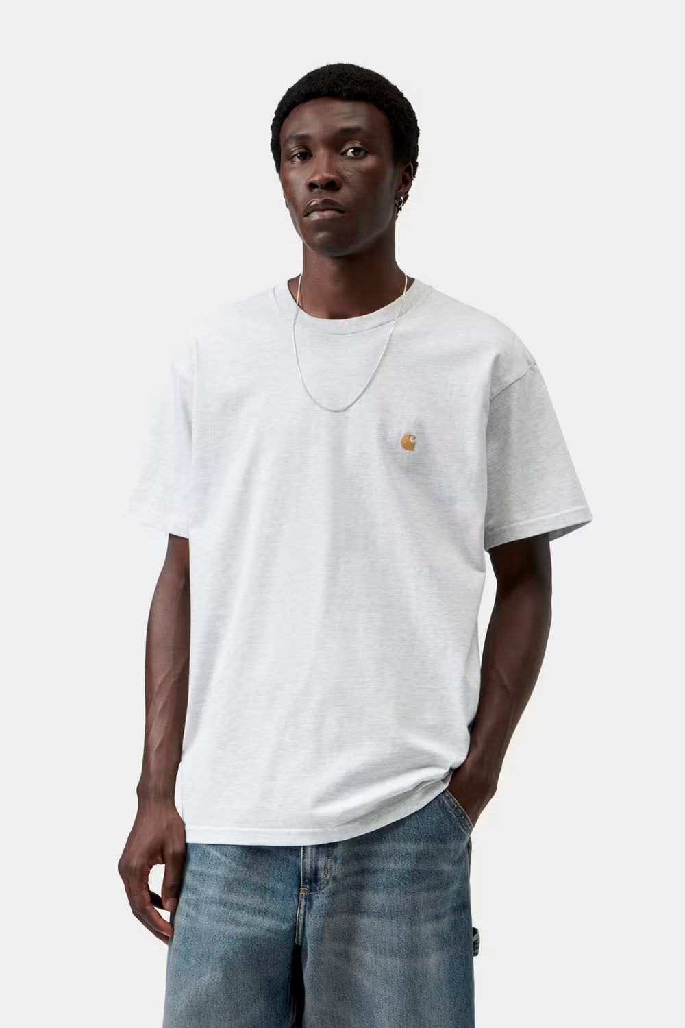 CARHARTT WIP - CHASE T-SHIRT - ASH HEATHER