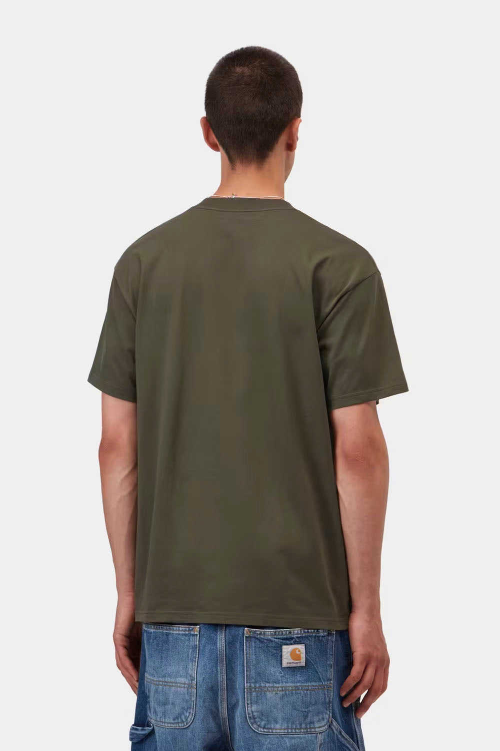 CARHARTT WIP - SCRIPT EMBROIDERY T-SHIRT - CYPRESS