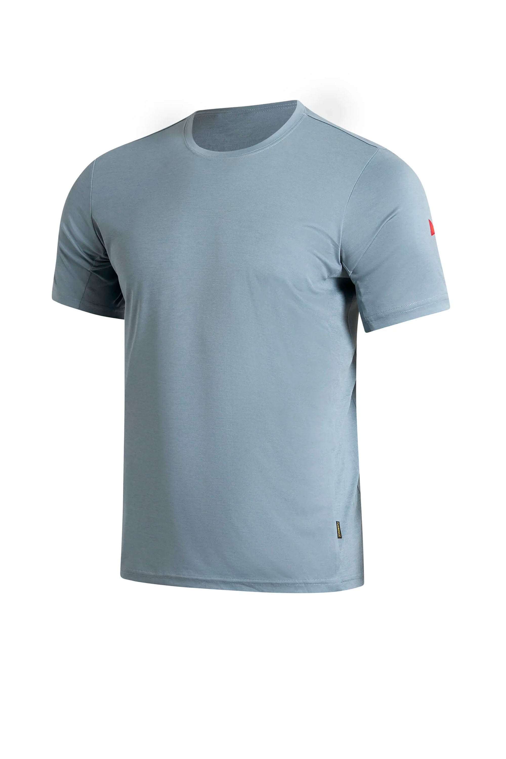FLORENCE MARINE X - SUN PRO UPF SURF SHIRT - SHORT SLEEVE - HEATHER SEA BLUE - MAN