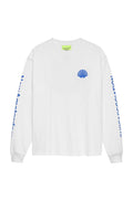 NEW AMSTERDAM SURF ASSOCIATION - LOGO LONGSLEEVE TEE - WHITE/COBALT