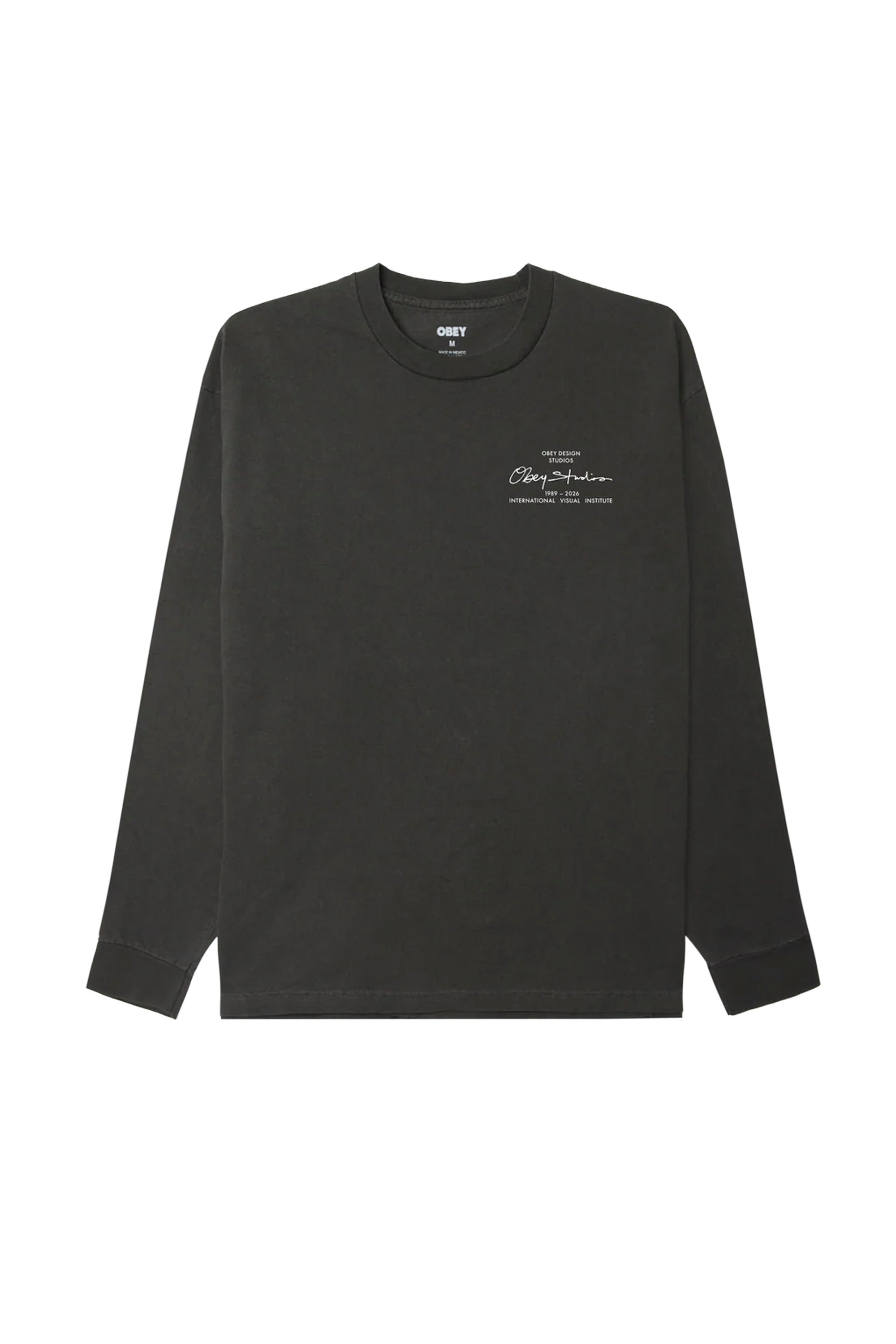 OBEY - OBEY INSTITUTE LONGSLEEVE T-SHIRT - DUSTY BLACK