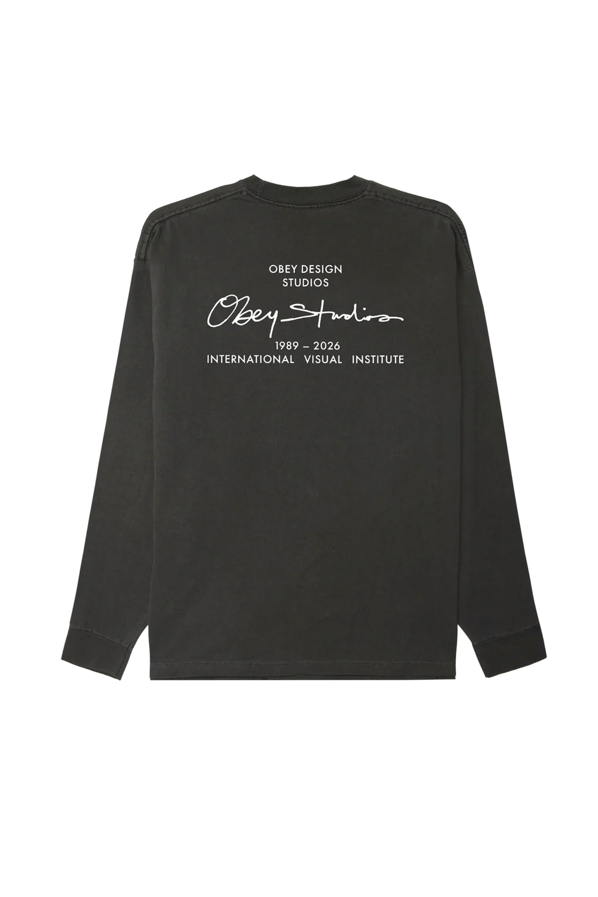 OBEY - OBEY INSTITUTE LONGSLEEVE T-SHIRT - DUSTY BLACK