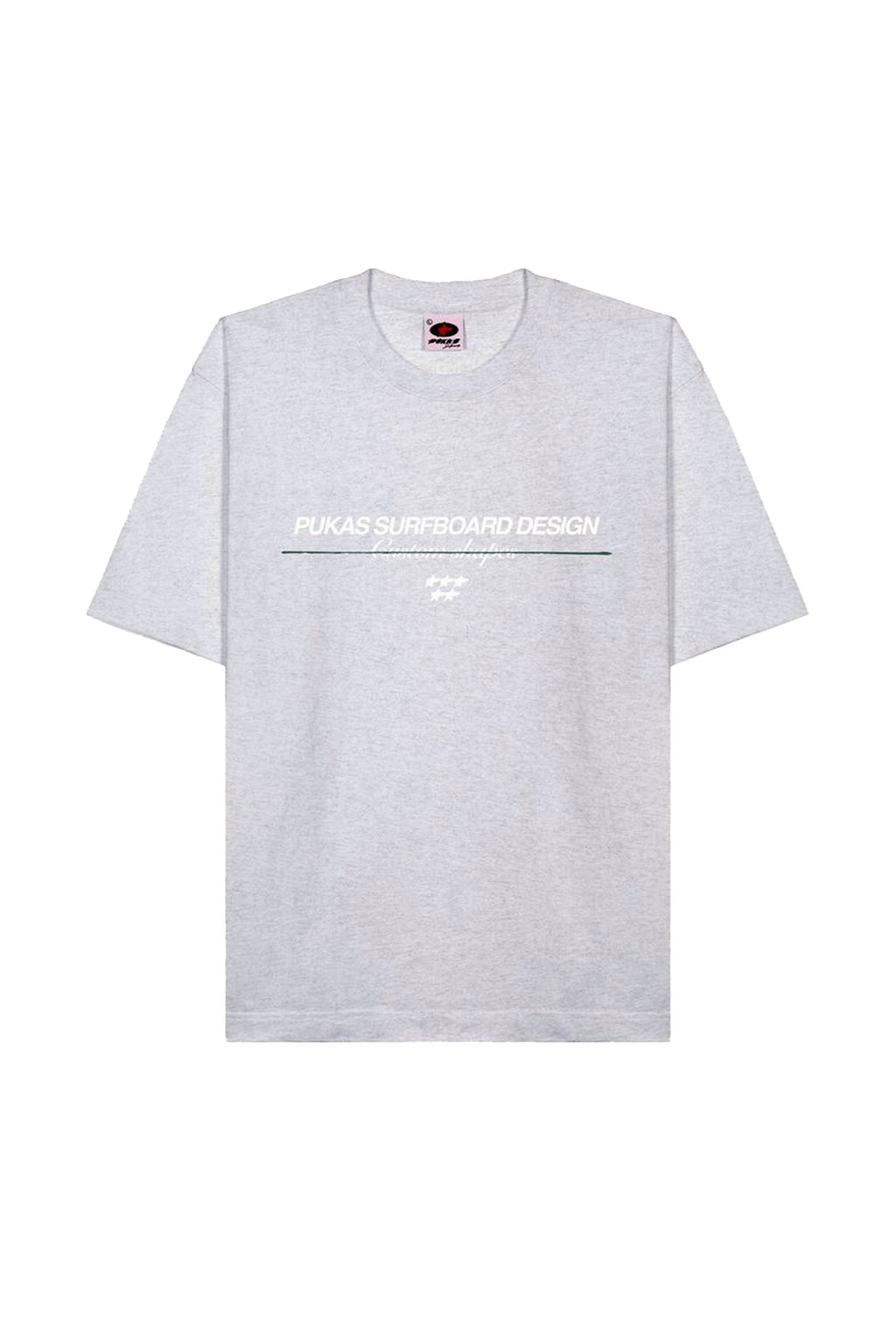 PUKAS - FIVE STARS CONTRAST STITCH TEE - HEATHER GREY