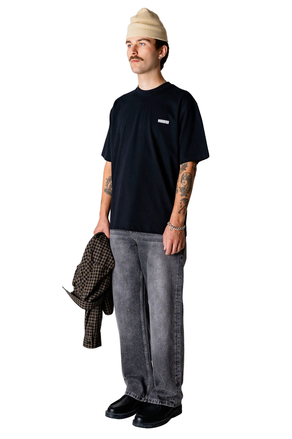 WOODBIRD - WBBAINE SEA TEE - BLACK