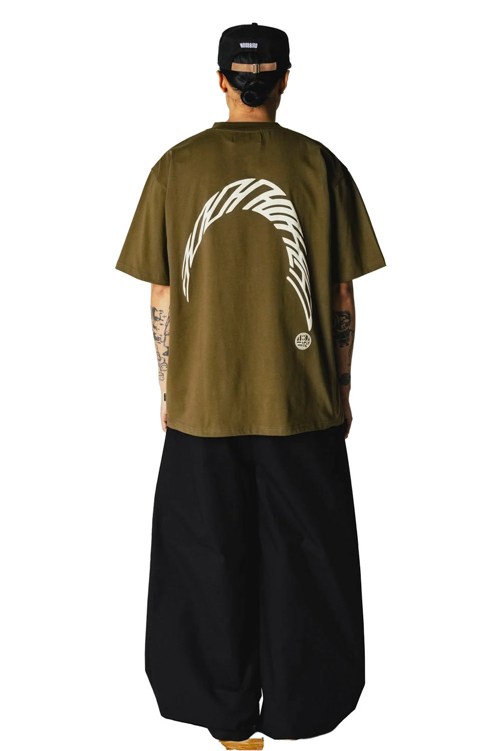 WOODBIRD - WBBAINE WARP TEE - DARK OLIVE