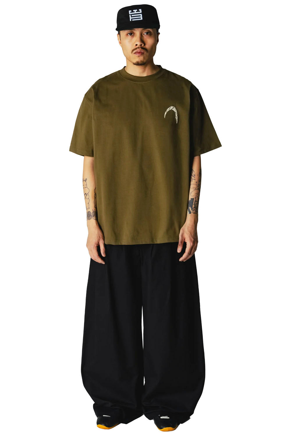 WOODBIRD - WBBAINE WARP TEE - DARK OLIVE