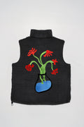 ENCRÉ - FLOWER IN JUNE BODYWARMER - BLACK