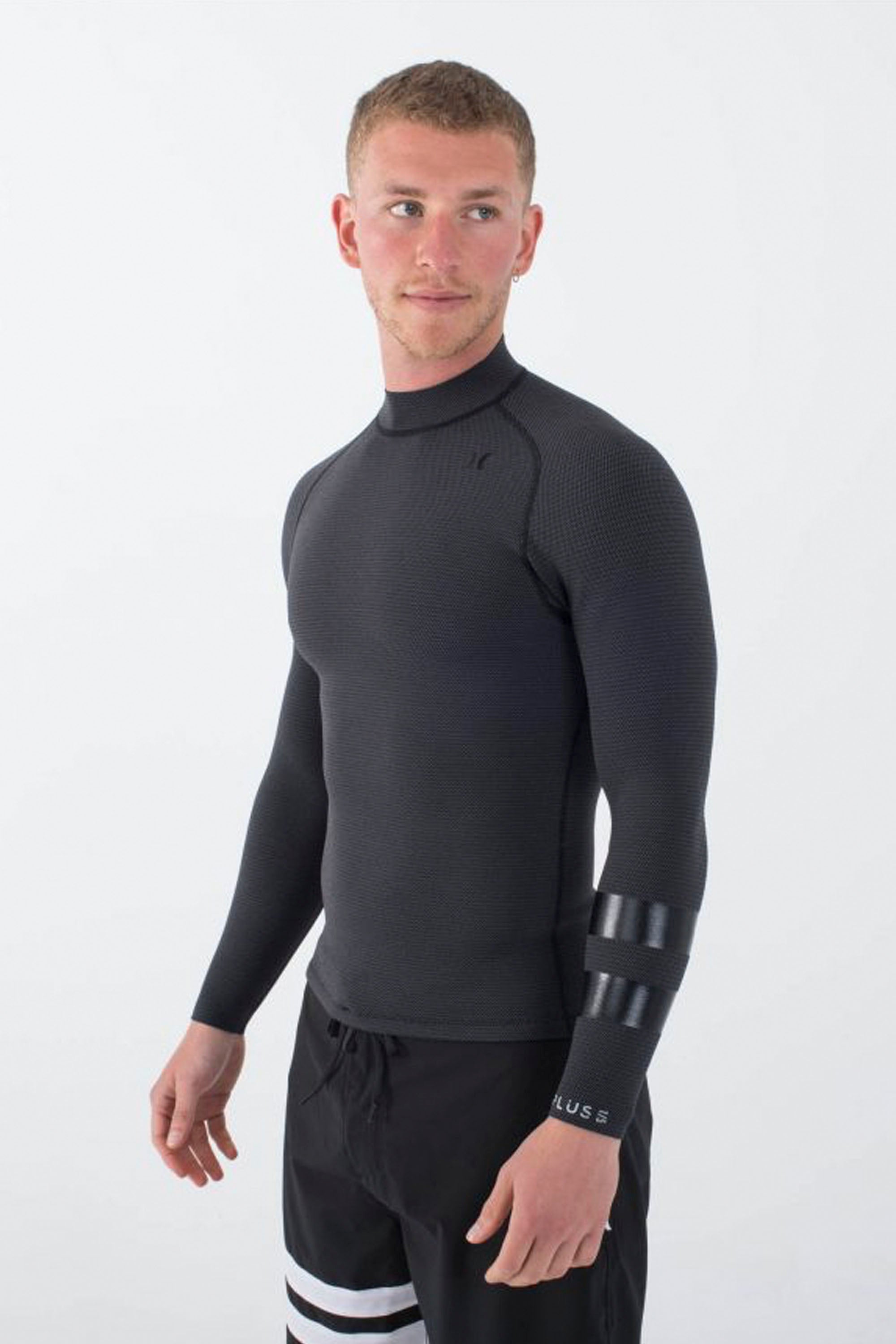 HURLEY - PLUS JACKETS TEXTURE - 1.5/1MM - LONG SLEEVE - BLACK/GRAPHITE - MAN