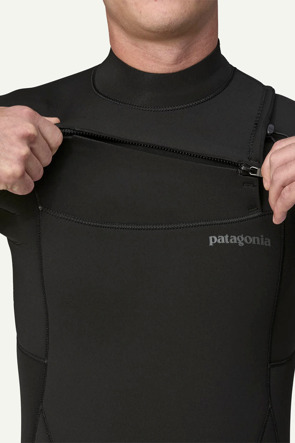 PATAGONIA - R1 YULEX REGULATOR - 3MM - Front zip - BLACK - MAN
