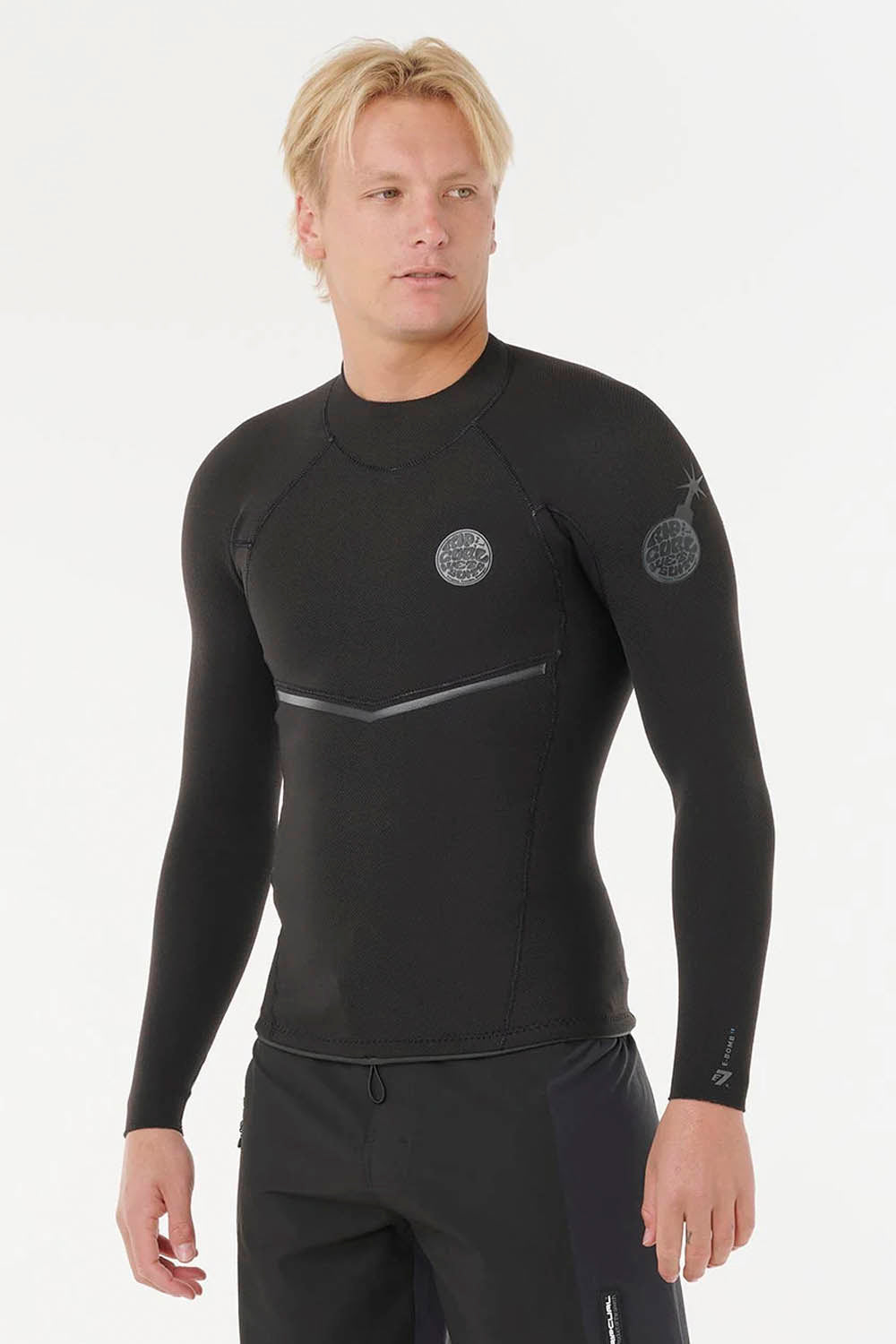 RIP CURL - E-BOMB JACKET - 1.5MM - LONG SLEEVE - BLACK - MAN