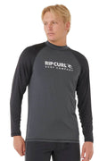RIP CURL - SHOCK UPF - LONG SLEEVE - BLACK MARLE - MAN