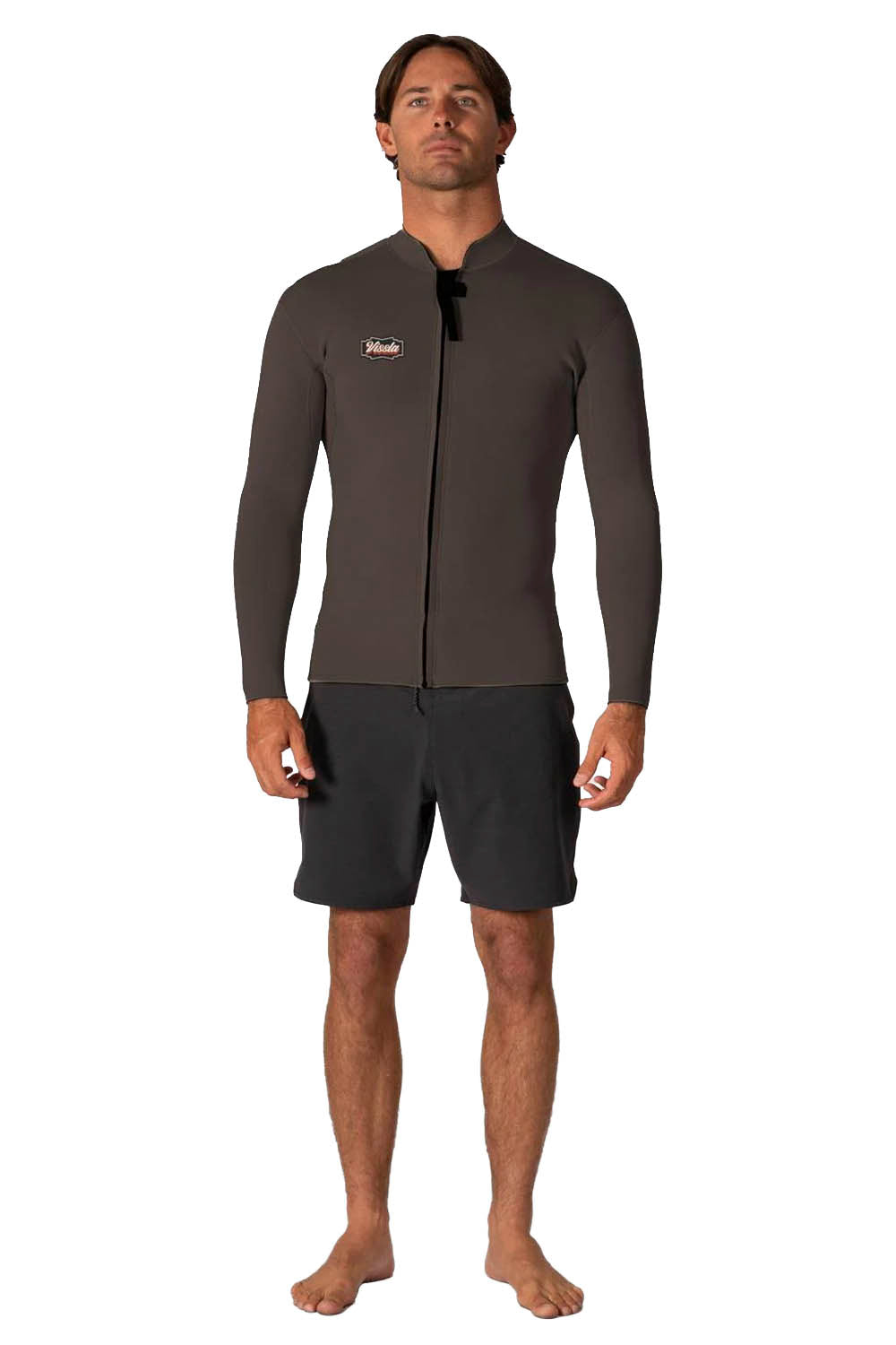 VISSLA - SOLID SETS JACKET - 2MM - LONG SLEEVE - DARK EARTH - MAN