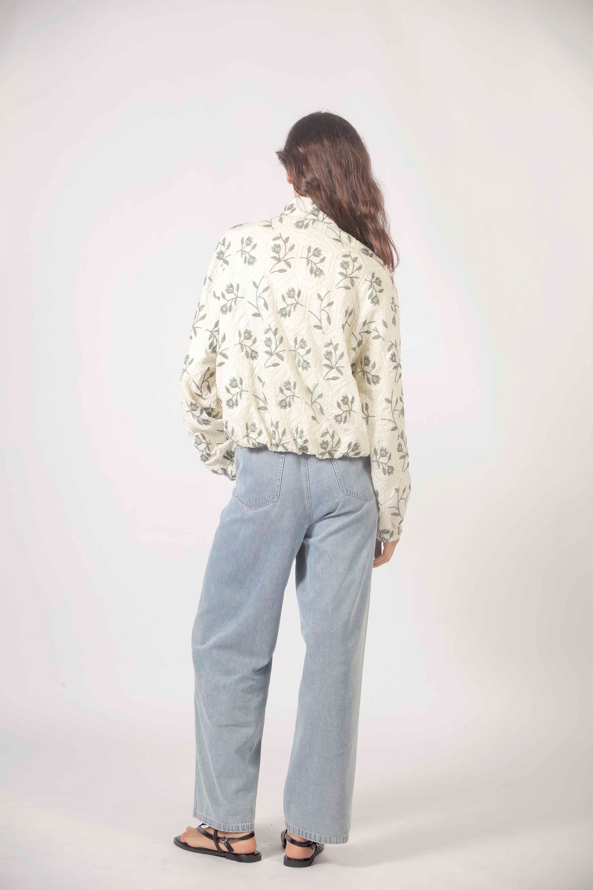 THE KORNER - EMBROIDERED FLOWERS JACKET