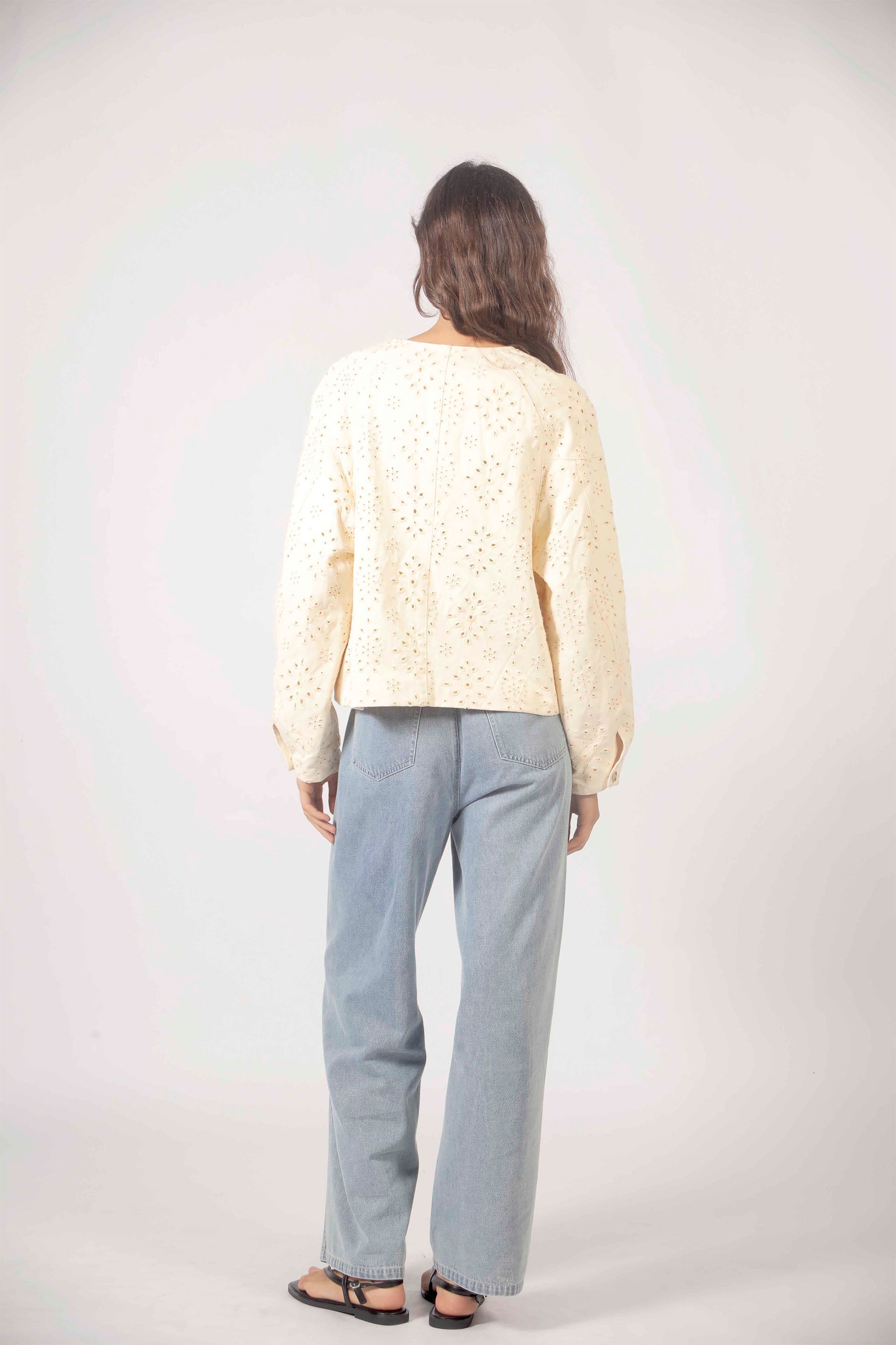 THE KORNER - EMBROIDERED JACKET - CREAM