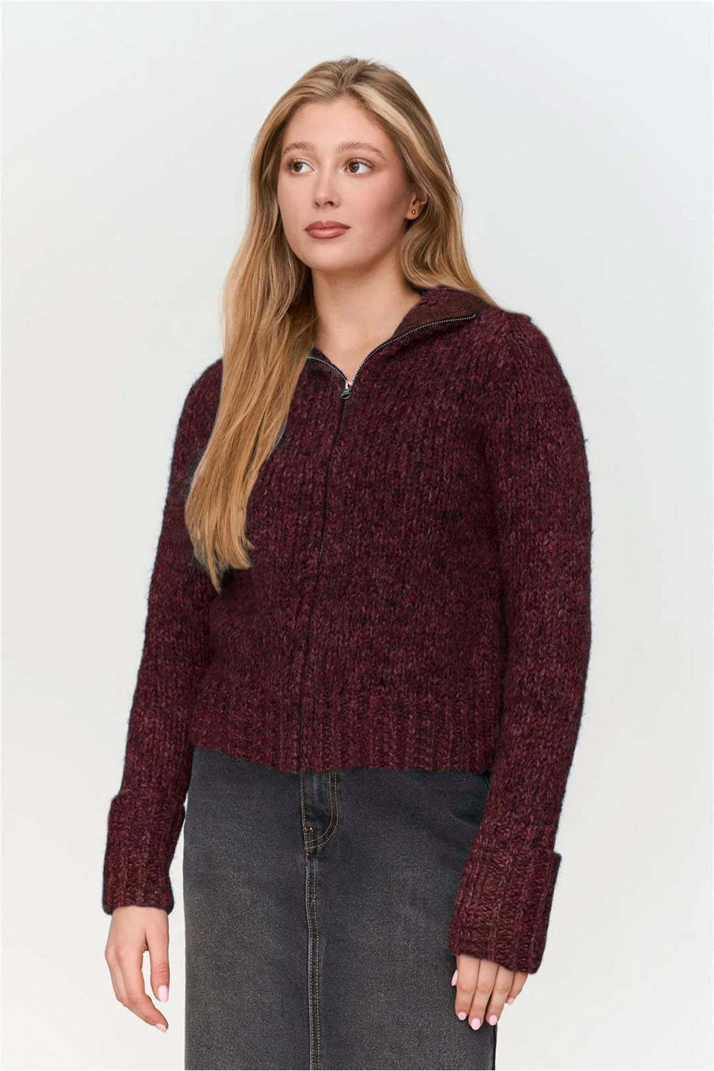 24COLOURS - ZIPPED CARDIGAN