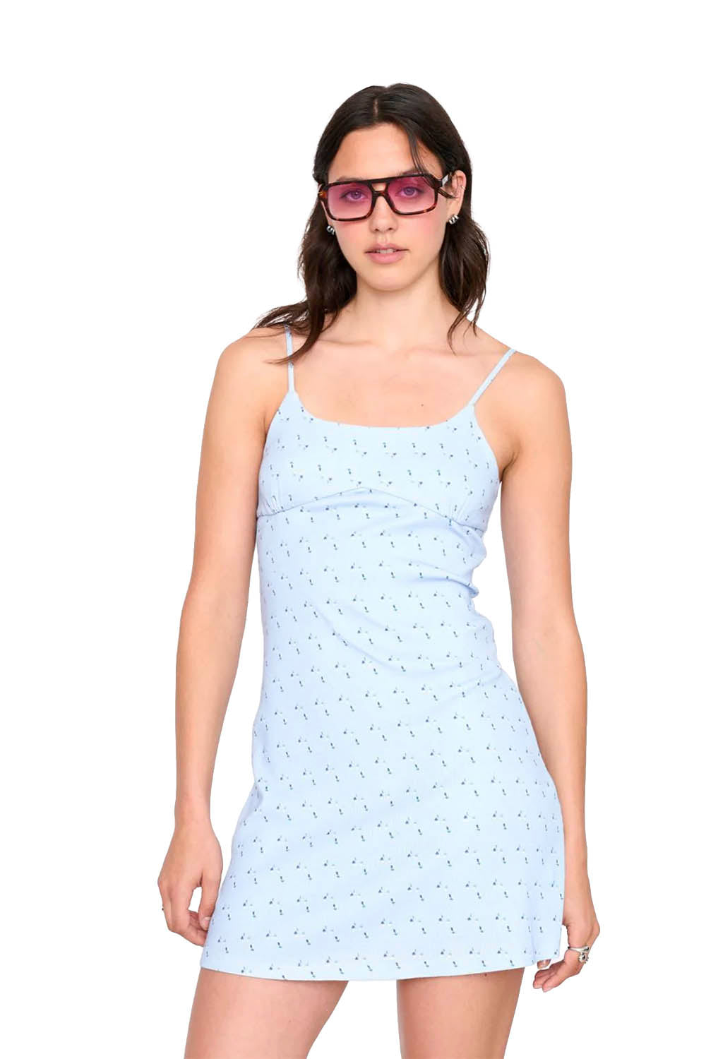 24COLOURS - FLOWERED BLUE DRESS